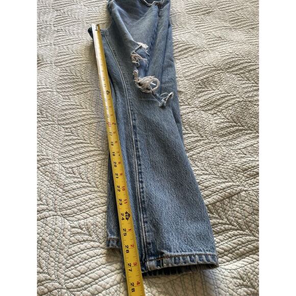 Levi’s 501 Super Ripped Medium Wash Straight Leg Mid Rise Women’s Jeans Size 27 - Picture 6 of 11